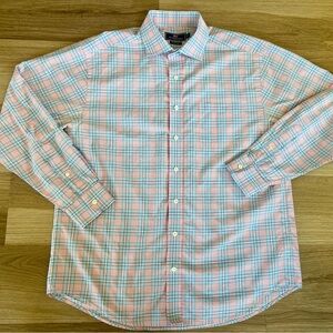 Vineyard Vines Men's Long Sleeve Cooper Shirt Plaid Button Down Size Large
